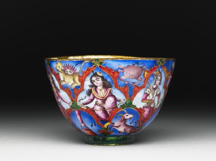 Bowl with astrological decorationside