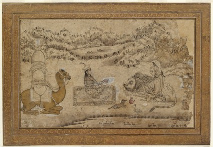 Layla visits Majnun among the animalsfront