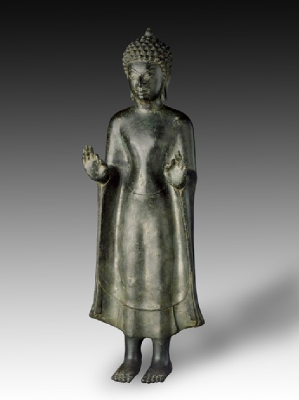 Standing figure of the Buddhaside