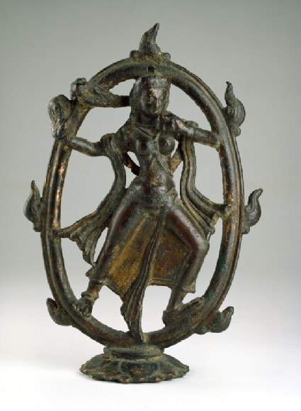 Figure of Devi dancing in a ring of firefront