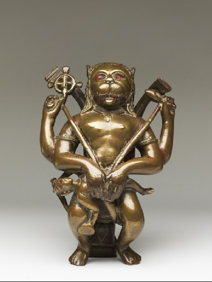 Figure of Narasimha eviscerating Hiranyakashipufront
