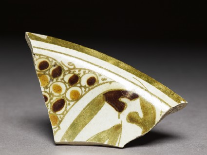 Fragment of polychrome lustrewarefront