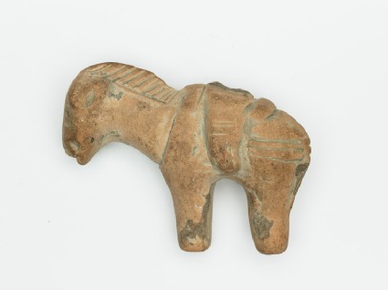 Figure of horse with saddlefront