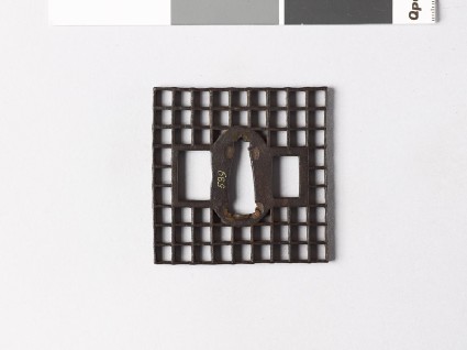 Square tsuba with chequer patternfront