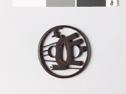 Tsuba with arrows and myōga, or ginger shootsfront