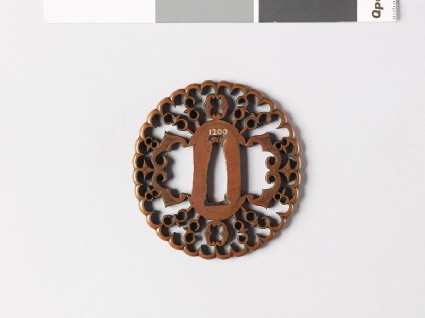 Tsuba with myōga, or ginger shoots and karigane, or flying geesefront