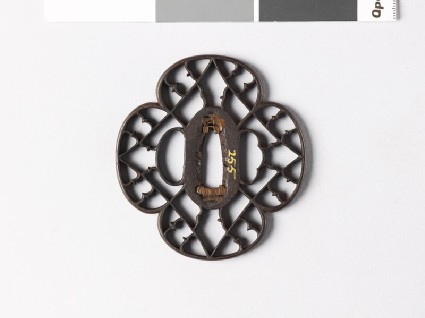 Mokkō-shaped tsuba with karigane, or flying geesefront