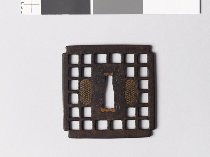 Tsuba with chequer patternfront