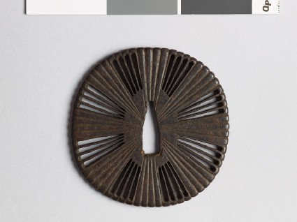 Tsuba with chrysanthemum floretsfront