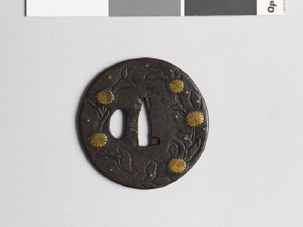 Tsuba with chrysanthemumsfront