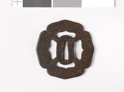 Tsuba with wave patternfront