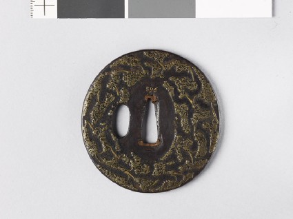 Tsuba with 'stick-lac' decorationfront