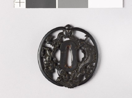 Tsuba with a hare, dragon, and tigerfront