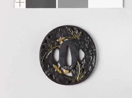 Tsuba with peoniesfront