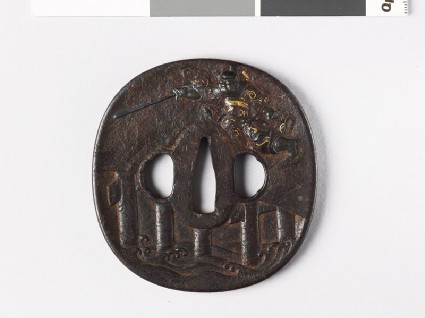 Tsuba depicting Shōki the Demon Quellerfront