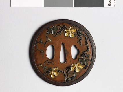 Tsuba with flowering vinefront
