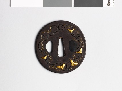 Tsuba with trailing stems and seed podsfront