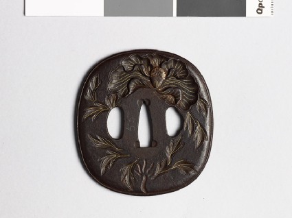 Tsuba with peoniesfront