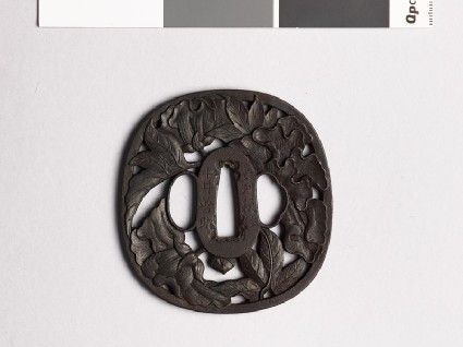 Tsuba with peoniesfront