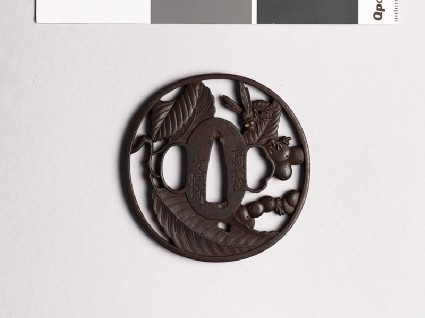 Tsuba with tree and hornetfront