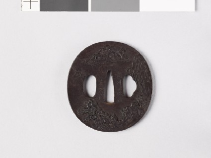 Tsuba with Chinese-style landscapesfront