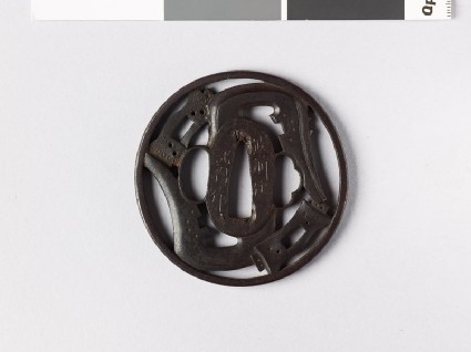 Tsuba with four parts of a Japanese saddlefront