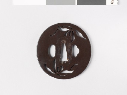 Tsuba with orchid flowersfront