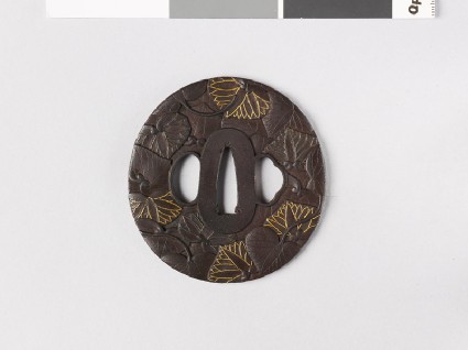 Tsuba with aoi, or hollyhock leavesfront