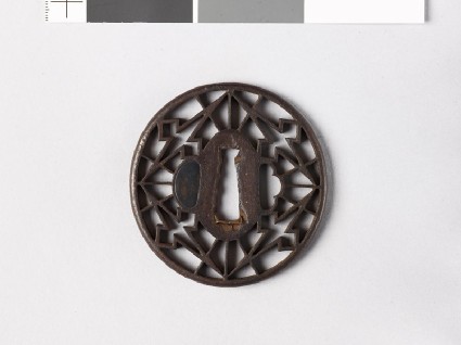 Tsuba with matsukawa-bishi, or overlapping lozengesfront