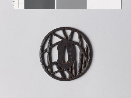 Tsuba with horsetail stems and a sicklefront