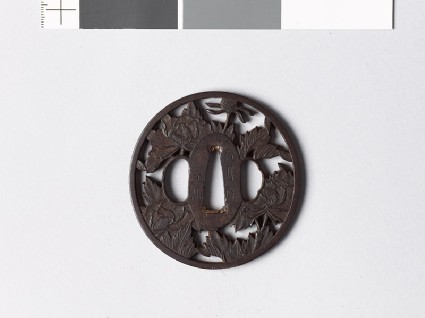 Tsuba with peoniesfront