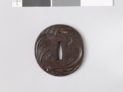 Tsuba with roosterfront