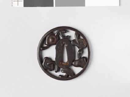 Tsuba with six mushroomsfront