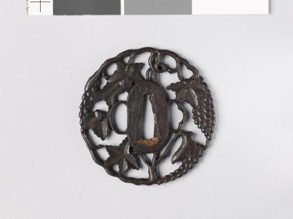 Tsuba in the form of a grape vinefront