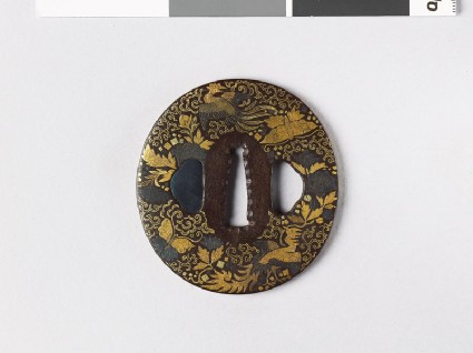 Tsuba with animals and flowersfront