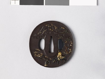 Tsuba with Chinese sage and figures in a landscapefront