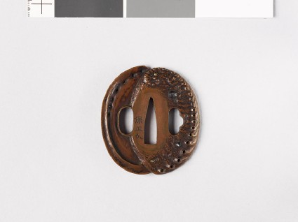 Tsuba in the form of awabi shells and limpetsfront