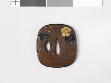 Tsuba with grape vinefront