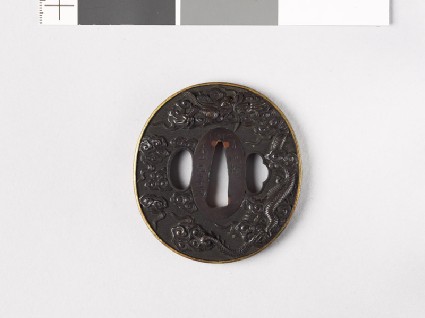 Tsuba with dragon and cloudsfront