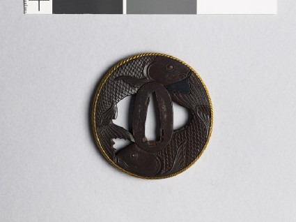 Tsuba in the form of two carpfront