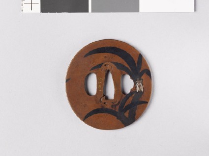 Tsuba with palms and a cicadafront