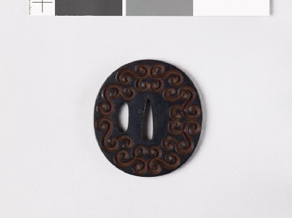 Tsuba with scrollsfront