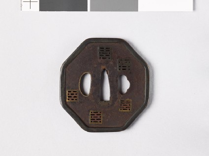 Octagonal tsuba with square piercingsfront