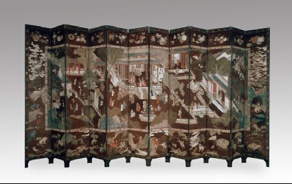 Coromandel screen with Chinese palace scenefront