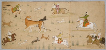 Maharaja Balwant Singh hunts a tigerfront