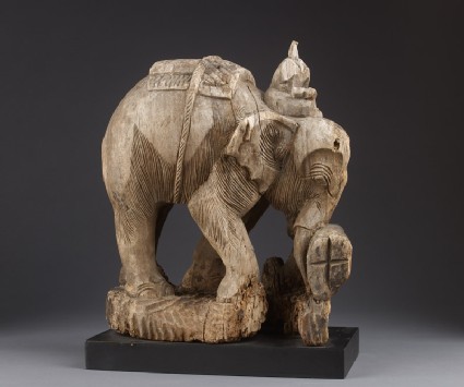 Elephant with mahoutoblique