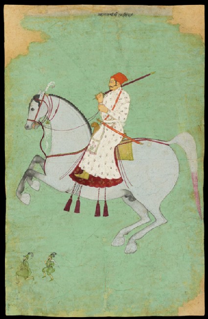 Maharaja Dhiraj Singh ridingfront