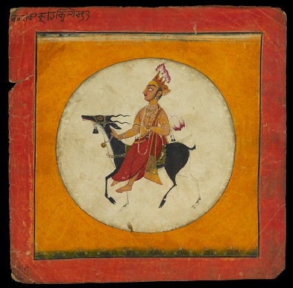 The moon god, illustrating the musical mode Raga Chandrafront