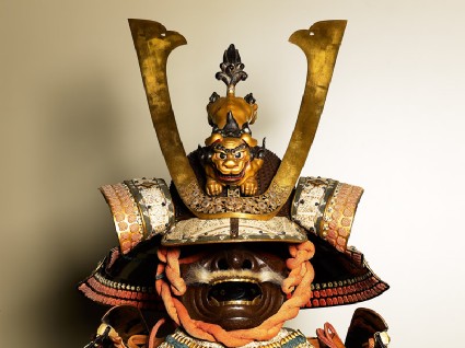 Helmet from a samurai’s ceremonial suit of armourfront