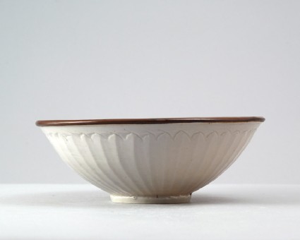 White ware bowl with floral decorationfront